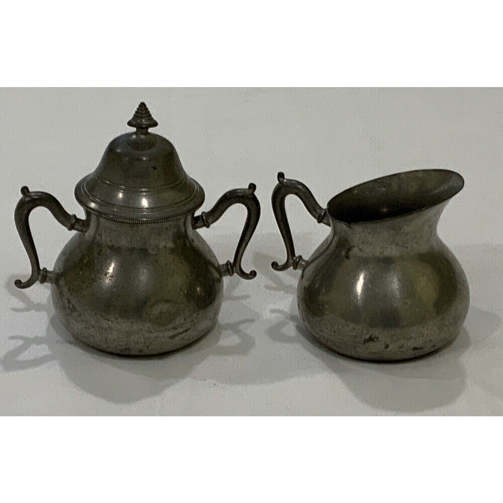Vintage Royal Holland Pewter Creamer & Sugar Set